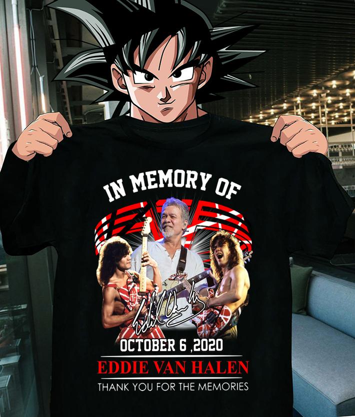 Eddie Van Halen In Memory Of October 6 2020 Thank You For The Memories Signature t-shirt shirt