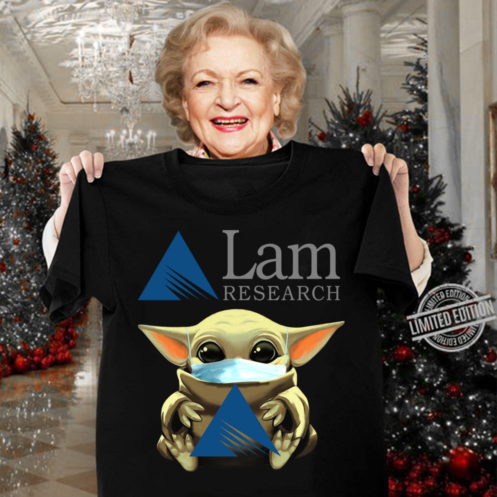 Original Baby Yoda mask Lam Research Coronavirus t-shirt woman shirt
