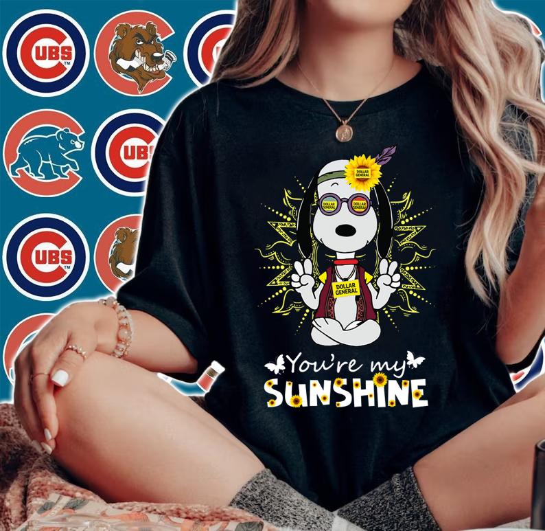 Snoopy Dollar General You Are My Sunshine Sunflower t-shirt woman shirt
