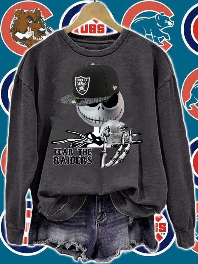 Oakland Raiders Jack Skellington fear the Raiders t-shirt sweatshirt