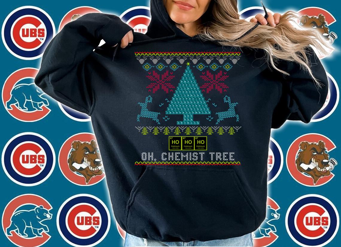Chemist Tree Christmas with Science Periodic Table t-shirt hoodie