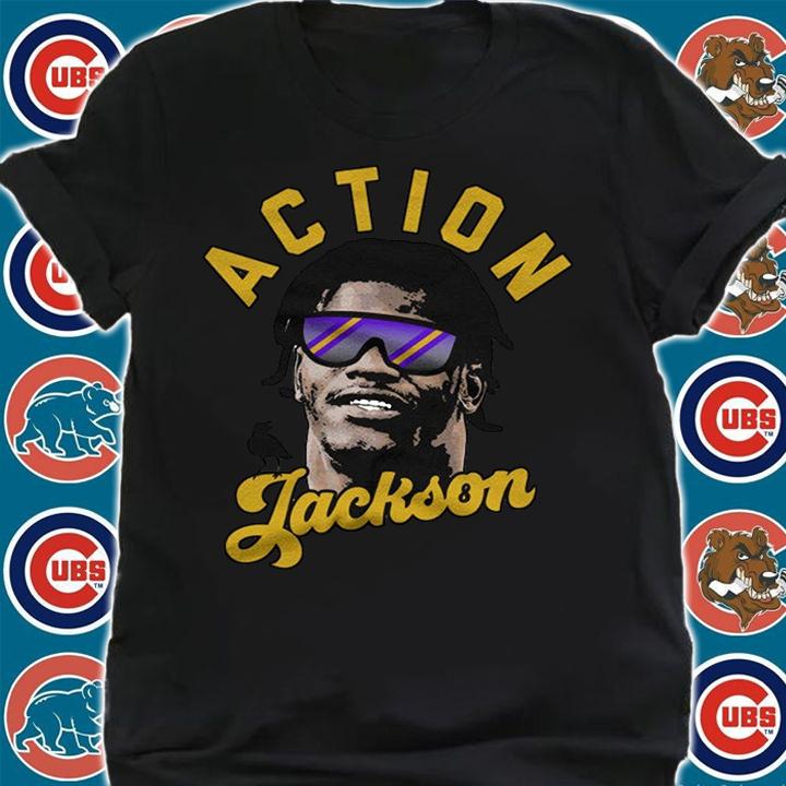 Lamar Jackson Action Jackson Baltimore Ravens t-shirt shirt