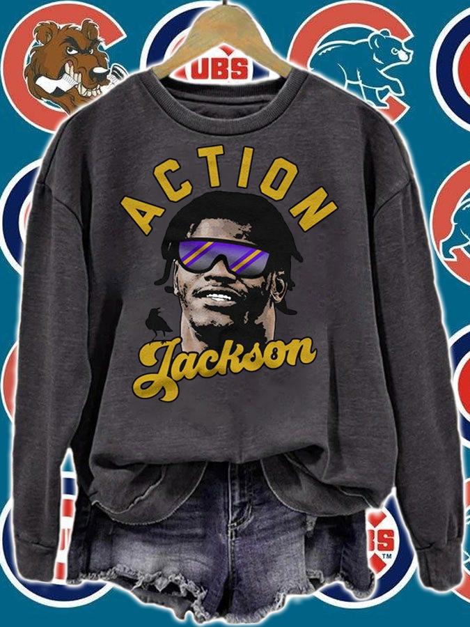 Lamar Jackson Action Jackson Baltimore Ravens t-shirt sweatshirt