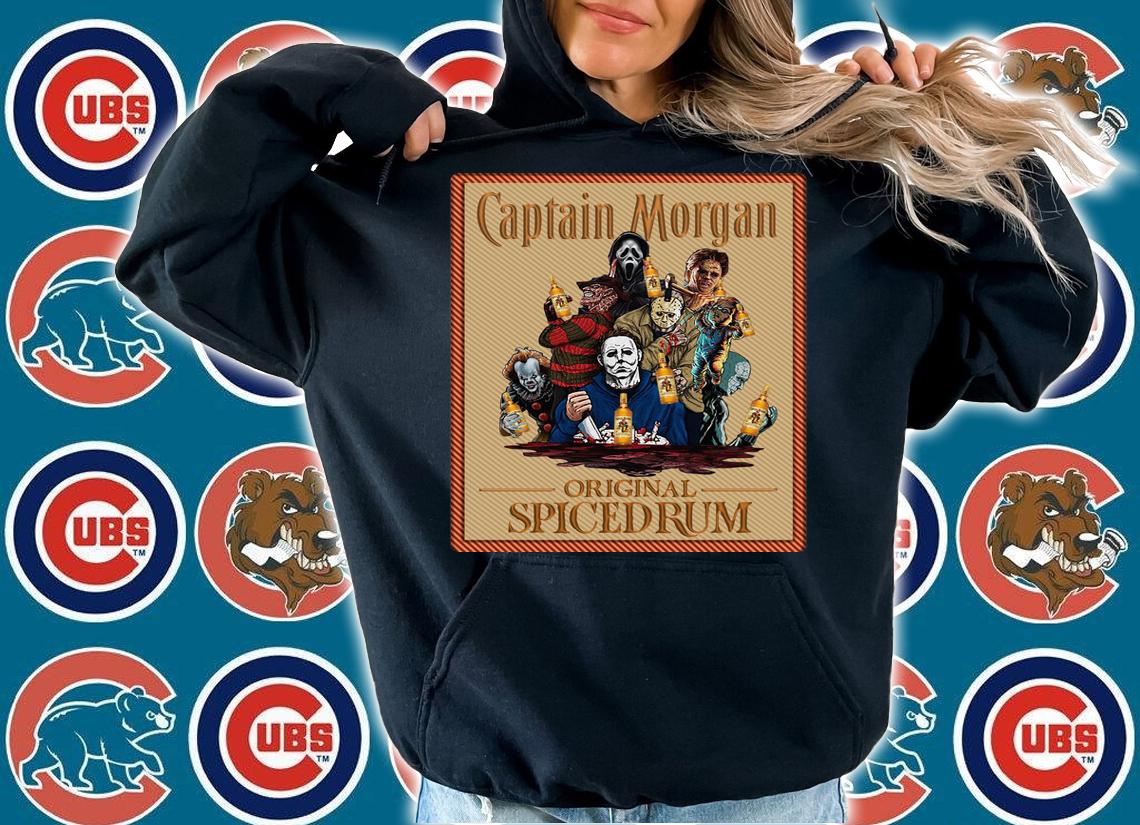 Premium Horror Movie Characters Captain Morgan original spiced rum t-shirt hoodie
