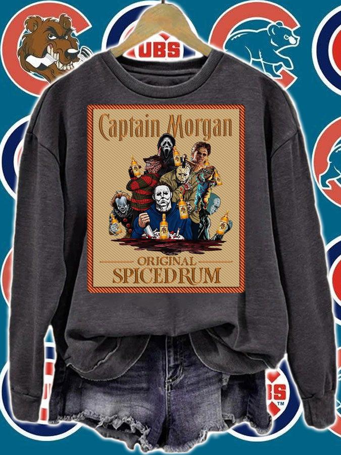 Premium Horror Movie Characters Captain Morgan original spiced rum t-shirt sweatshirt
