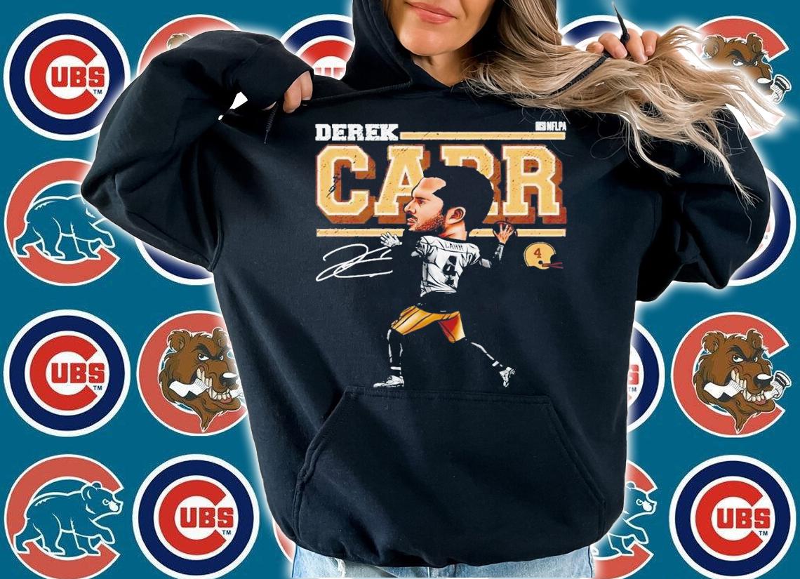 Derek Carr New Orleans Cartoon signature t-shirt hoodie
