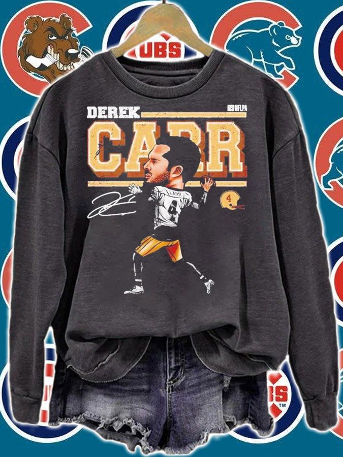 Derek Carr New Orleans Cartoon signature t-shirt sweatshirt