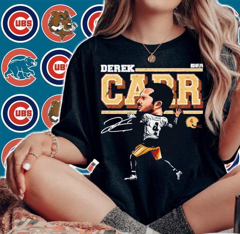 Derek Carr New Orleans Cartoon signature t-shirt woman shirt