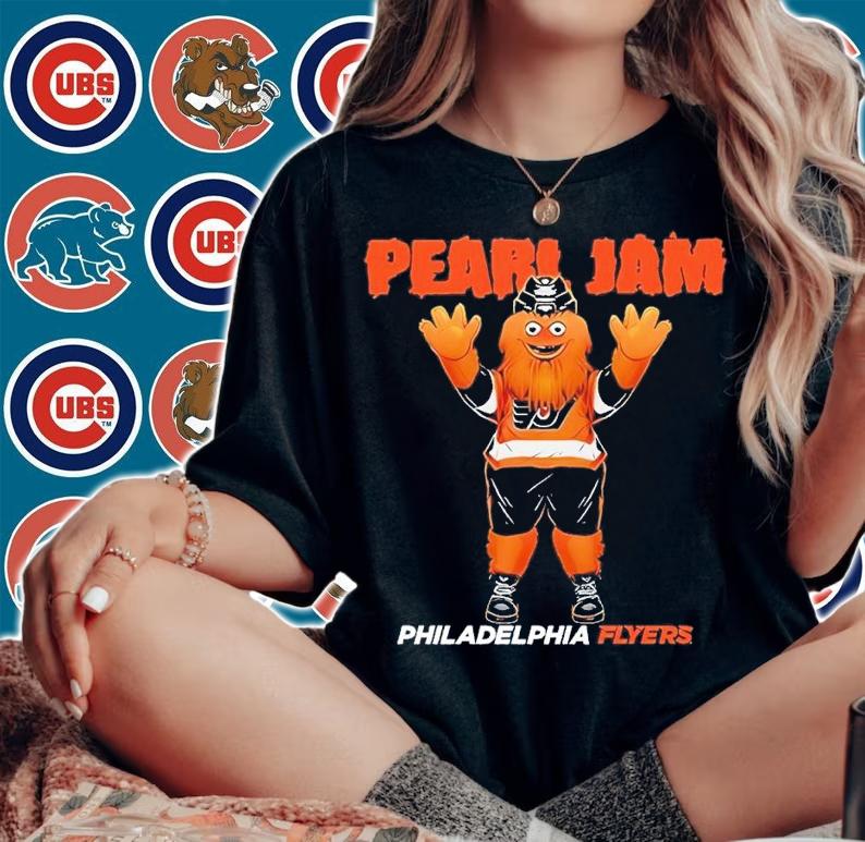 Flyers X Pearl Jam Philadelphia Flyers shirt t-shirt woman shirt