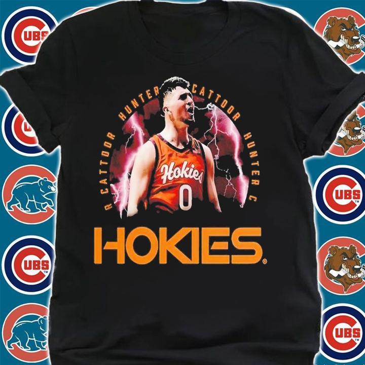 Hunter Cattoor Hokies basketball shirt t-shirt shirt