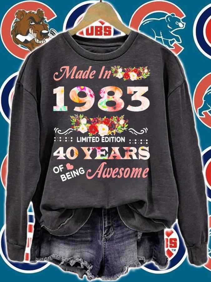 Made in 1983 40 years of being awesome shirt t-shirt sweatshirt