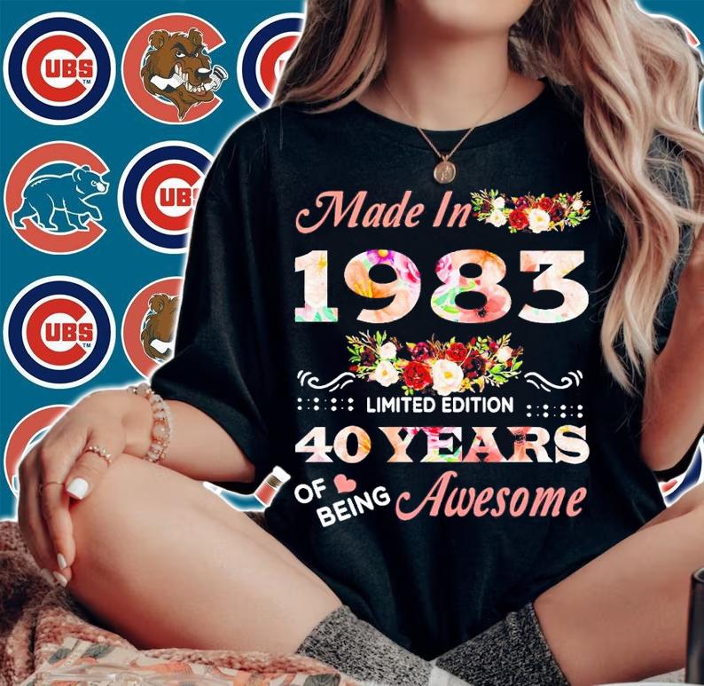 Made in 1983 40 years of being awesome shirt t-shirt woman shirt