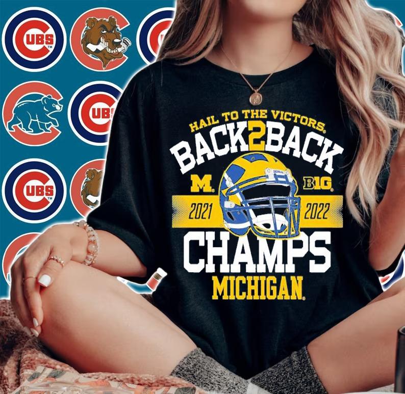 Michigan Wolverines Back-To-Back Big Ten Football Conference Champions shirt t-shirt woman shirt