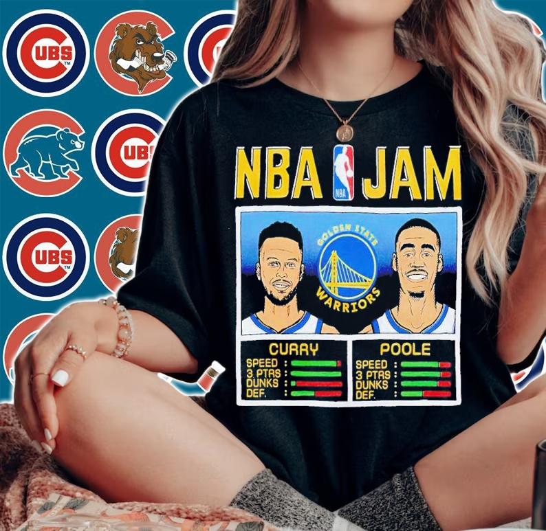 NBA Jam Warriors Curry And Poole shirt t-shirt