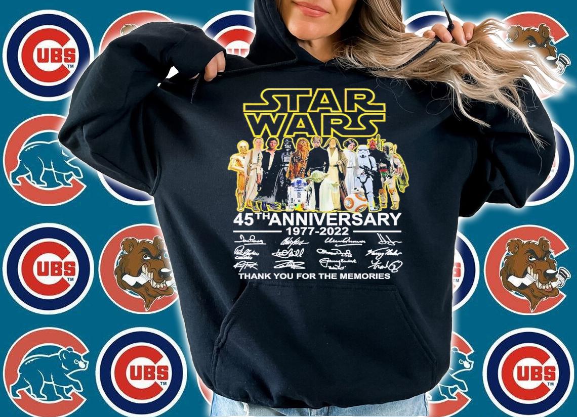 Star Wars 45th anniversary 1977 2022 thank you for the memories shirt t-shirt