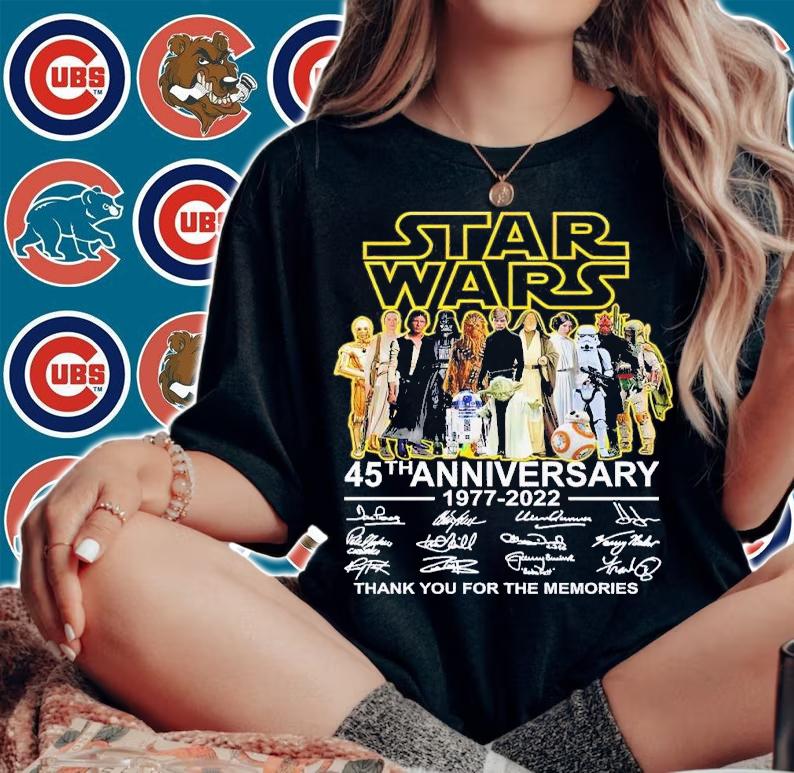 Star Wars 45th anniversary 1977 2022 thank you for the memories shirt t-shirt