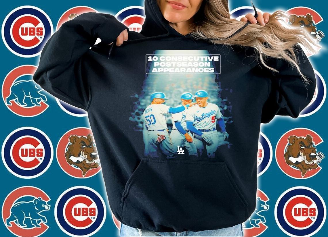 Los Angeles Dodgers 10 Consecutive Postseason Appearances Shirt t-shirt
