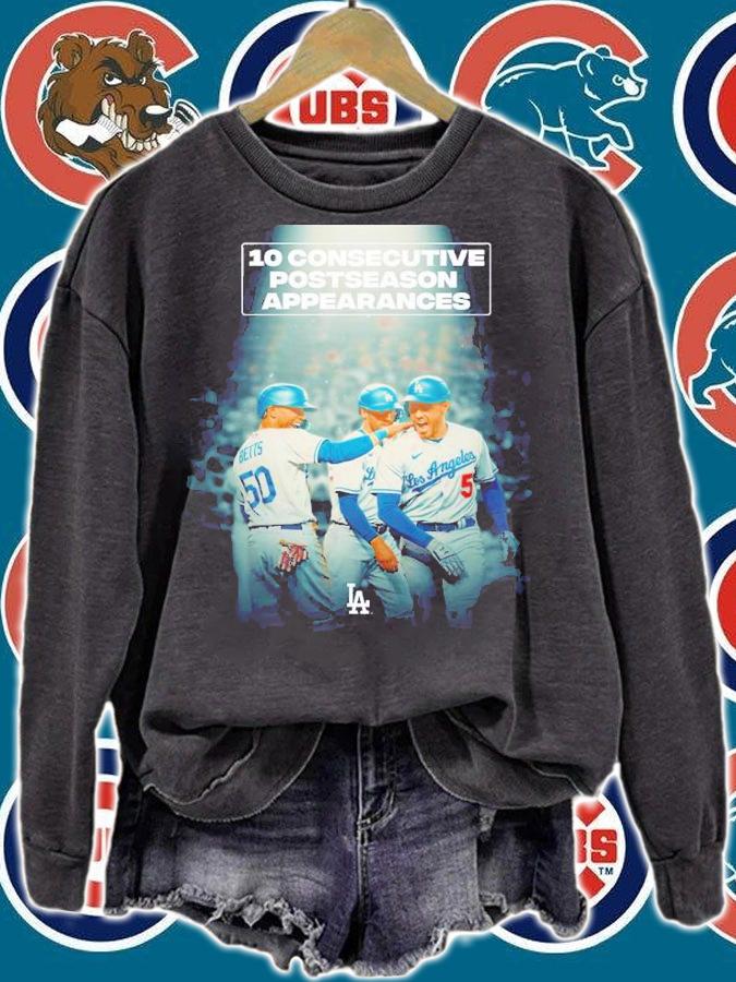 Los Angeles Dodgers 10 Consecutive Postseason Appearances Shirt t-shirt