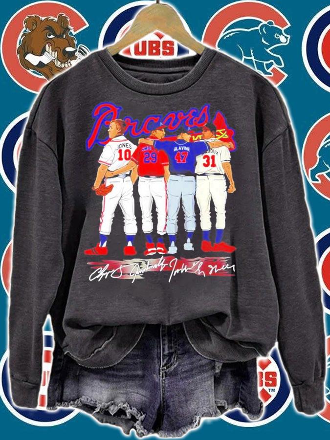 Braves Chipper Jones John Smoltz Tom Glavine Greg Maddux signatures shirt t-shirt