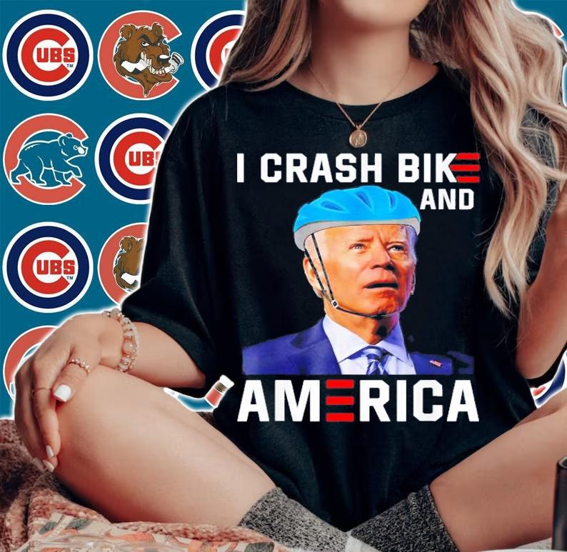 Biden Bike Bicycle I Crash Bikes And Economies T-Shirt t-shirt