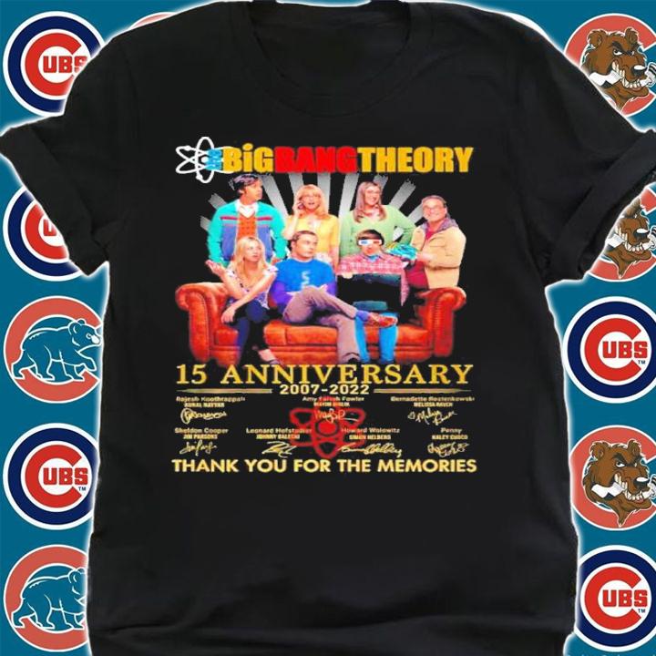 Bigbang Theories 15th Anniversary Signatures Thank You For The Memories Shirt t-shirt