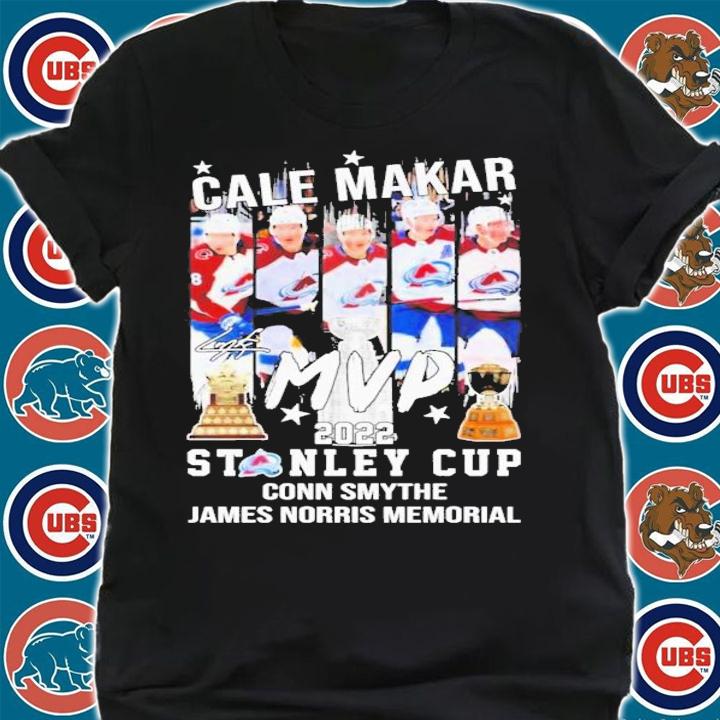 Cale Makar MVP Stanley Cup Conn Smythe James Norris Memorial Signatures 2022 T-Shirt t-shirt