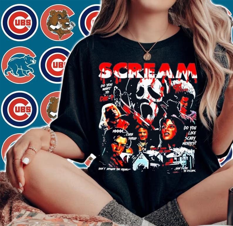 Scream Movie Ghostface Halloween Retro 90s Shirt t-shirt