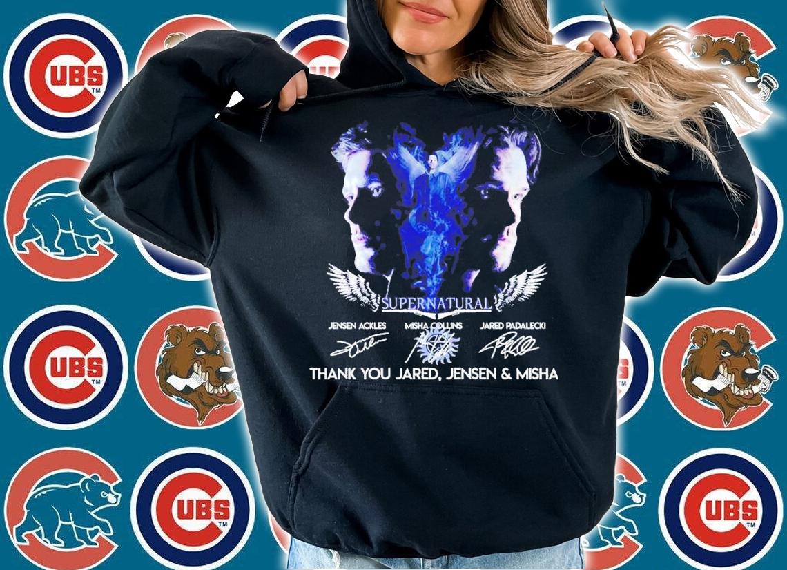 Supernatural Jensen Ackles Misha Collins Jared Padalecki thank you Jared Jensen and Misha shirt t-shirt hoodie