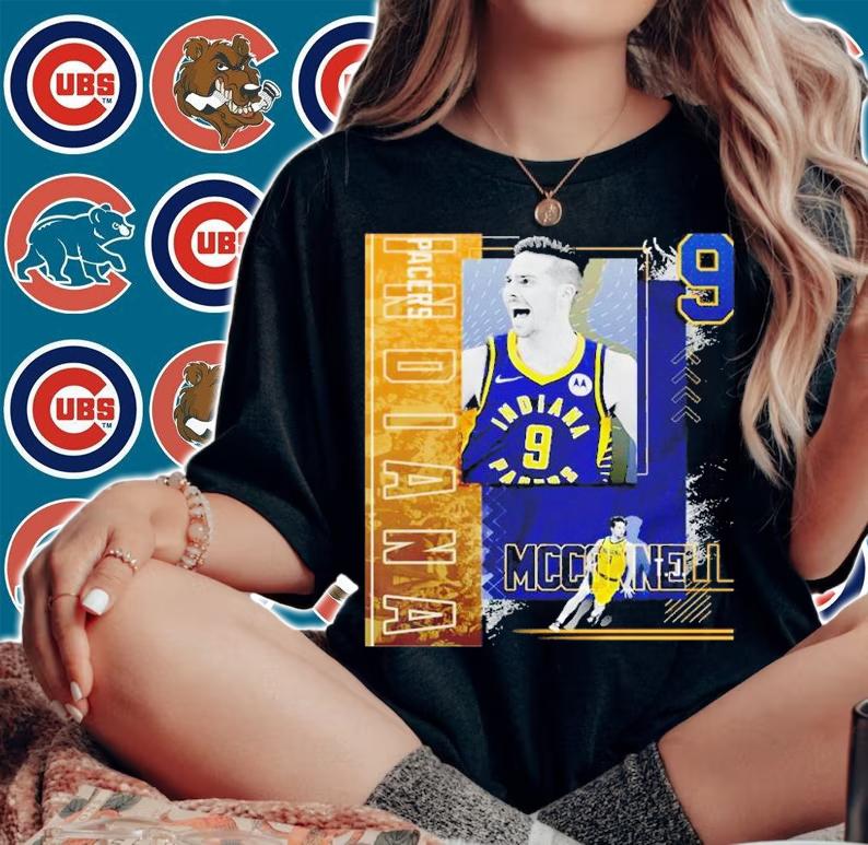 T.J. McConnell Basketball Paper Poster Pacers 2 Shirt t-shirt