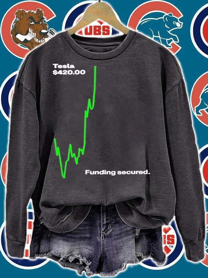 Tesla $42000 Funding Secured Shirt t-shirt sweatshirt