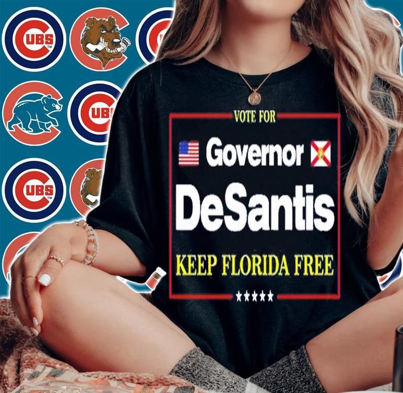 Vote For Governor Desantis Keep Florida Free Shirt t-shirt