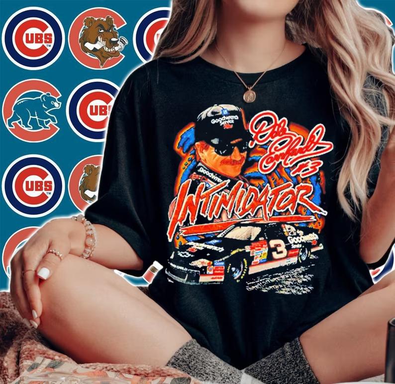 Dale Earnhardt Intimidator Racing Car Vintage Retro Shirt t-shirt woman shirt