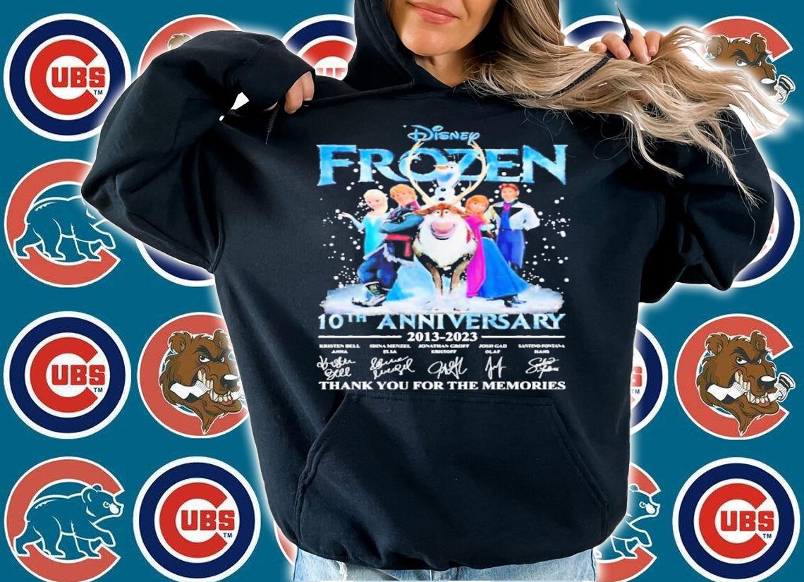 Disney Frozen 10th Anniversary 2013-2023 Signatures Thank You For The Memories Shirt t-shirt hoodie