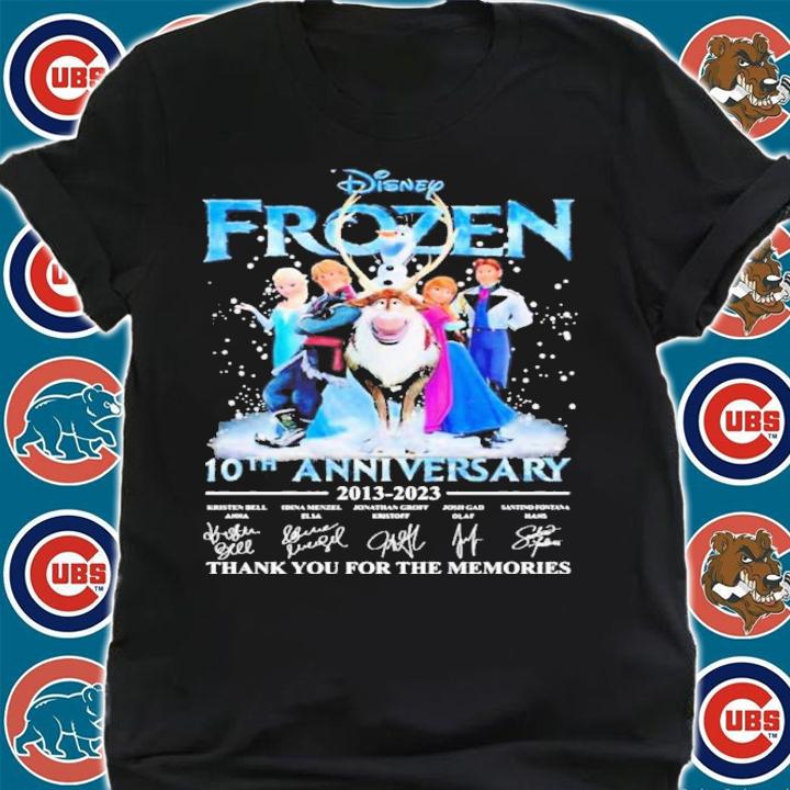 Disney Frozen 10th Anniversary 2013-2023 Signatures Thank You For The Memories Shirt t-shirt shirt