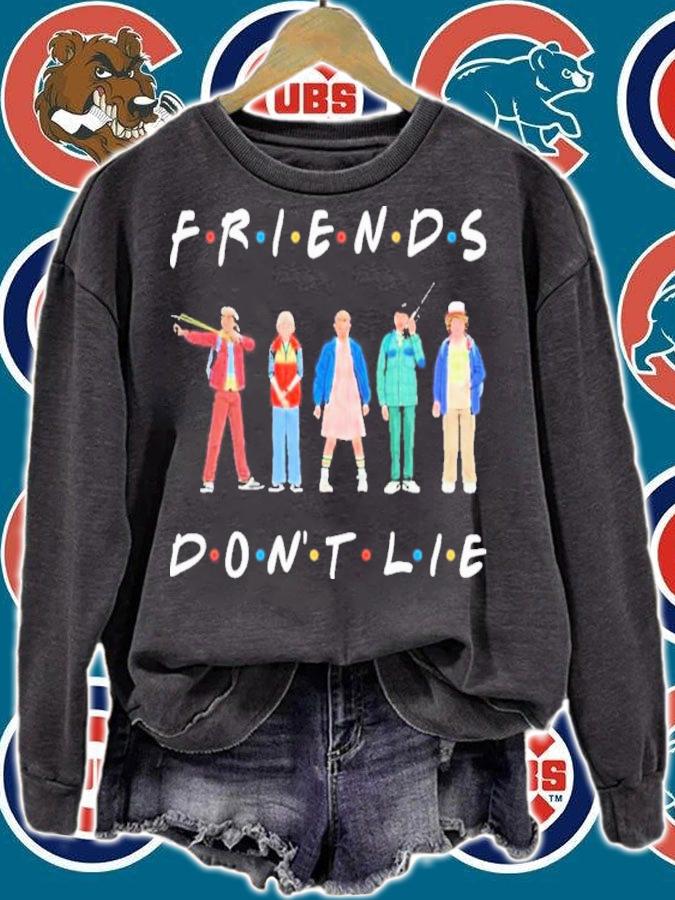 Friends Don't Like Stranger Things Chibi Characters Shirt t-shirt sweatshirt