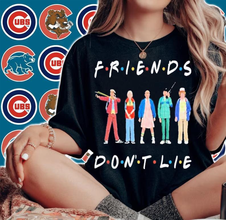 Friends Don't Like Stranger Things Chibi Characters Shirt t-shirt woman shirt