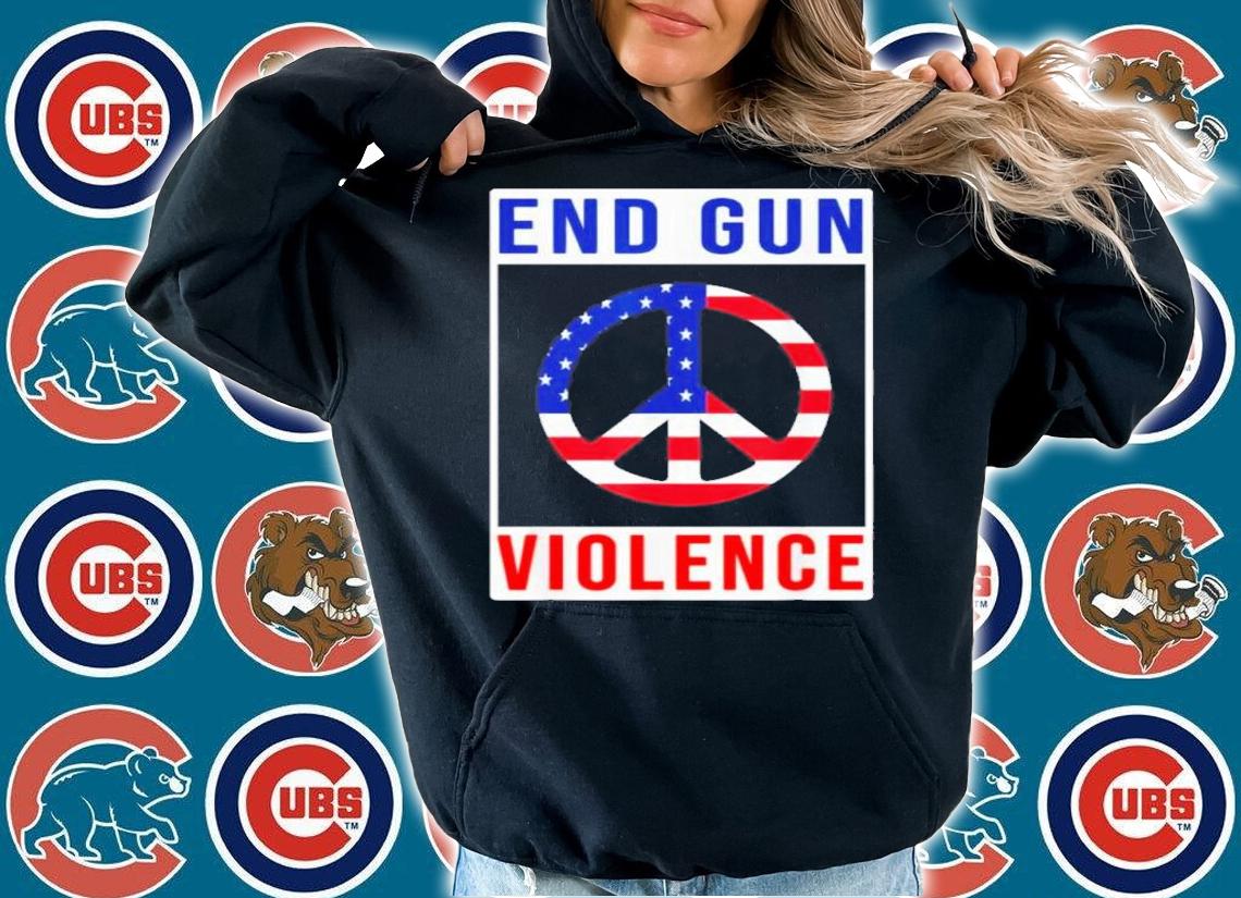 Hippie End Gun Violence USA Flag Shirt t-shirt