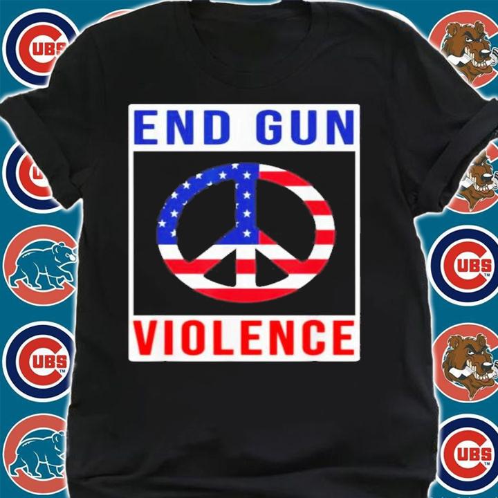 Hippie End Gun Violence USA Flag Shirt t-shirt
