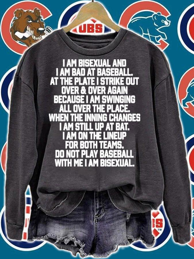 I Am Bisexual Anad I Am Bad At Baseball Shirt t-shirt