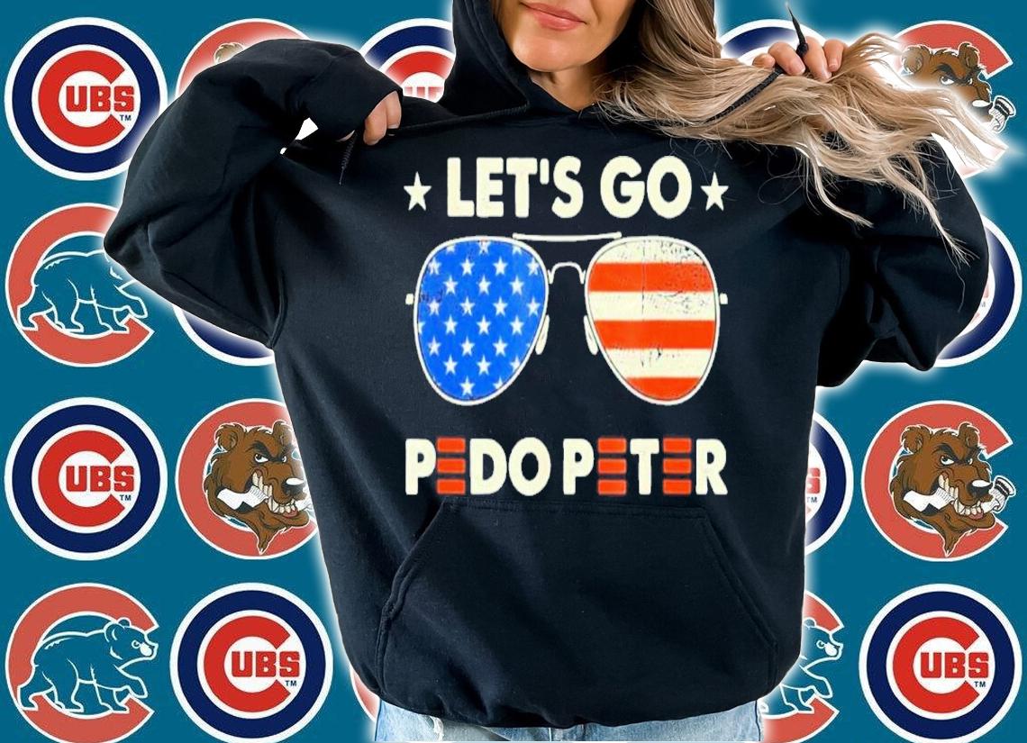 Let's Go Pedo Peter Glasses American Flag Shirt t-shirt