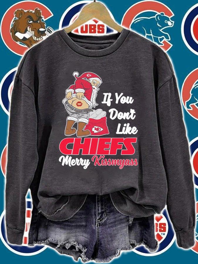 Santa Claus If You Dont Like Kansas City Chiefs Merry Kissmyass Christmas t-shirt