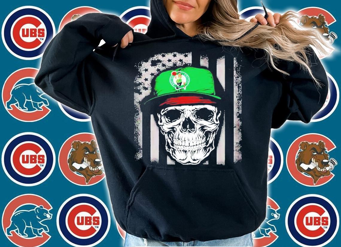 Skull Rock With Hat Boston Celtics Halloween Shirt t-shirt hoodie