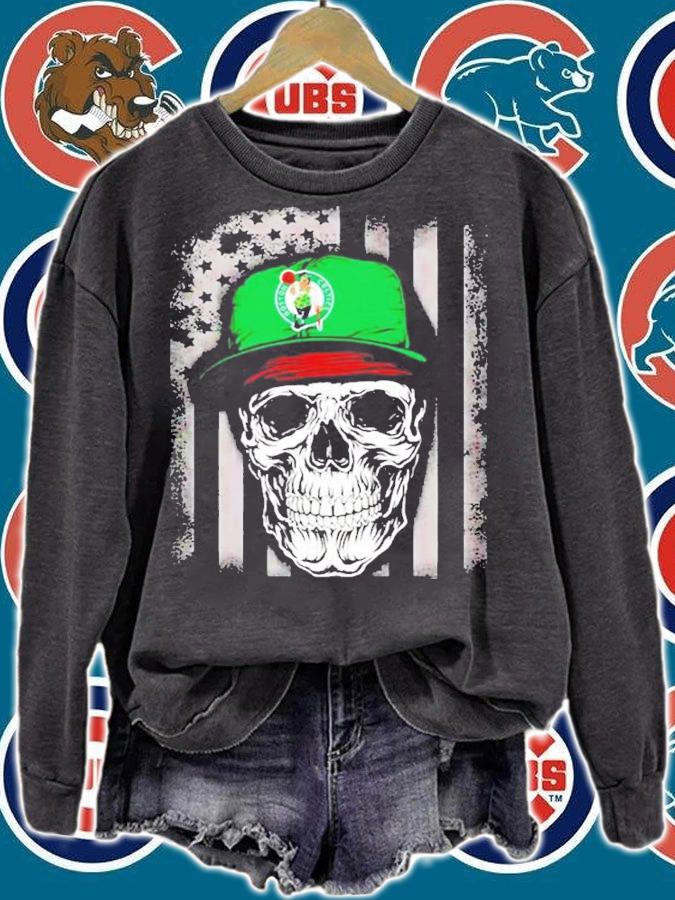 Skull Rock With Hat Boston Celtics Halloween Shirt t-shirt sweatshirt