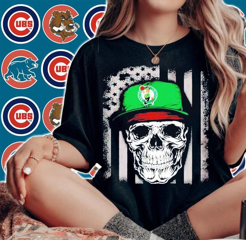 Skull Rock With Hat Boston Celtics Halloween Shirt t-shirt woman shirt