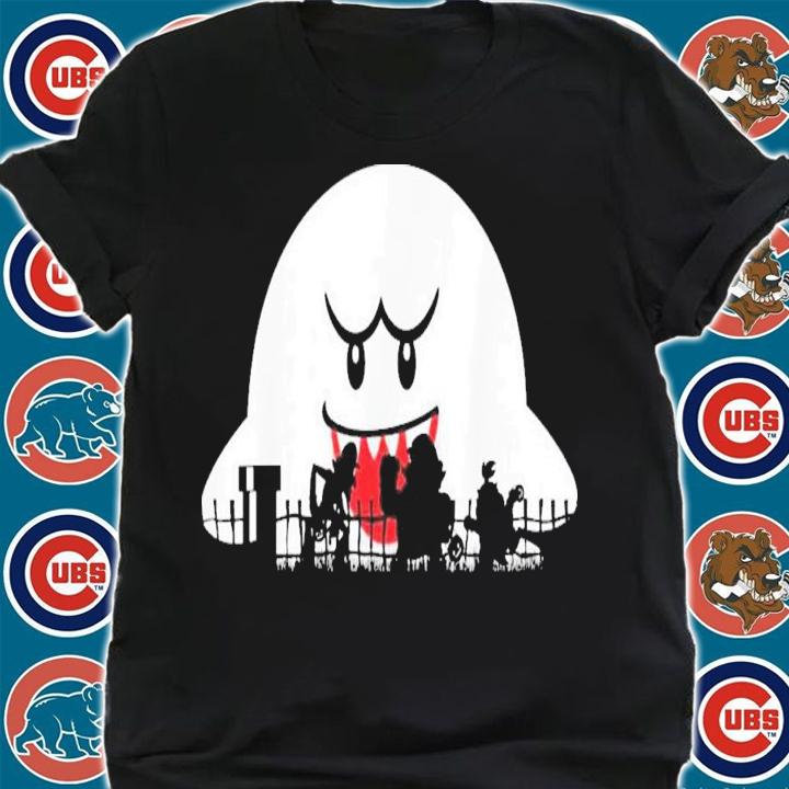 Super Mario Boo Trick Or Treat Halloween Silhouette T-Shirt t-shirt shirt