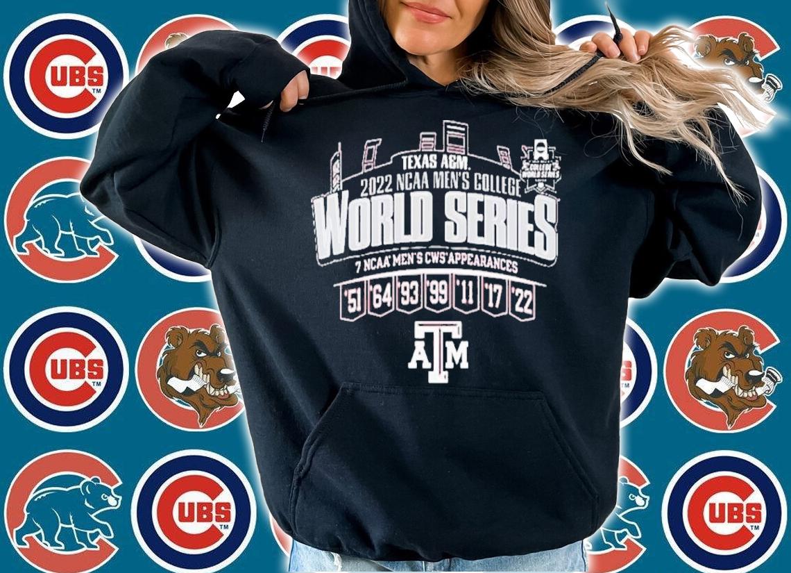 Texas A&M Men's College World Series 7 NCAA CWS Appearances Shirt t-shirt hoodie