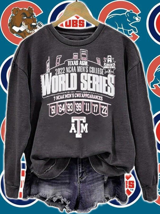 Texas A&M Men's College World Series 7 NCAA CWS Appearances Shirt t-shirt sweatshirt
