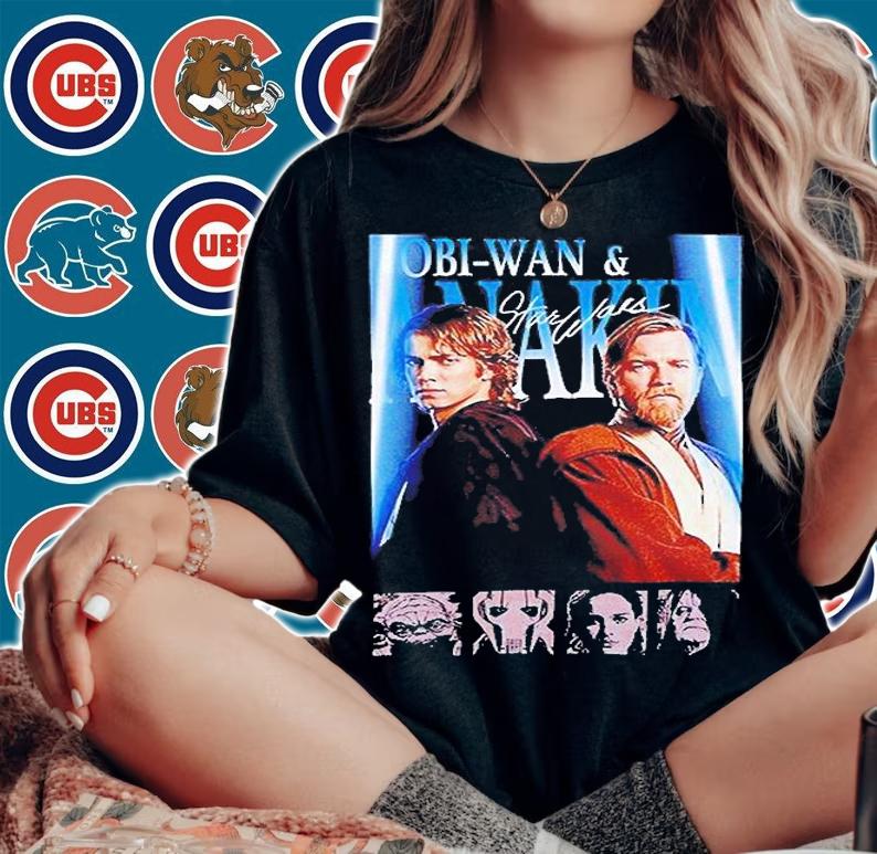Vintage Style Star Wars Obi Wan And Anakin T-Shirt t-shirt