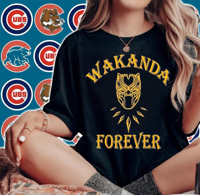 Wakanda Forever Black Panther Avengers Superhero T-Shirt t-shirt