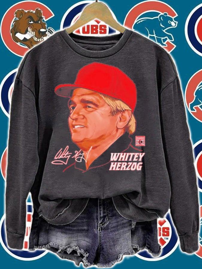 Whitey Herzog St. Louis Profile Baseball Shirt t-shirt